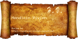 Hendlein Vivien névjegykártya